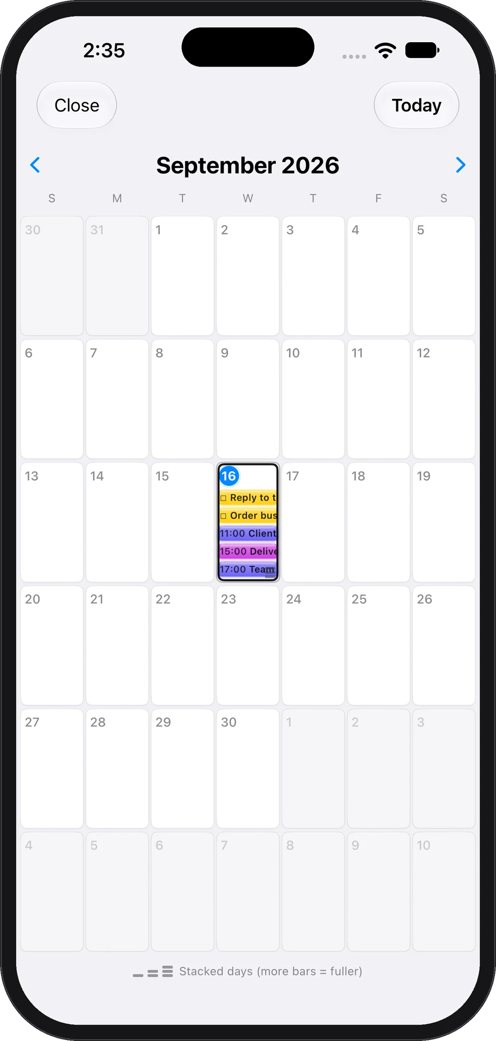 Month view
