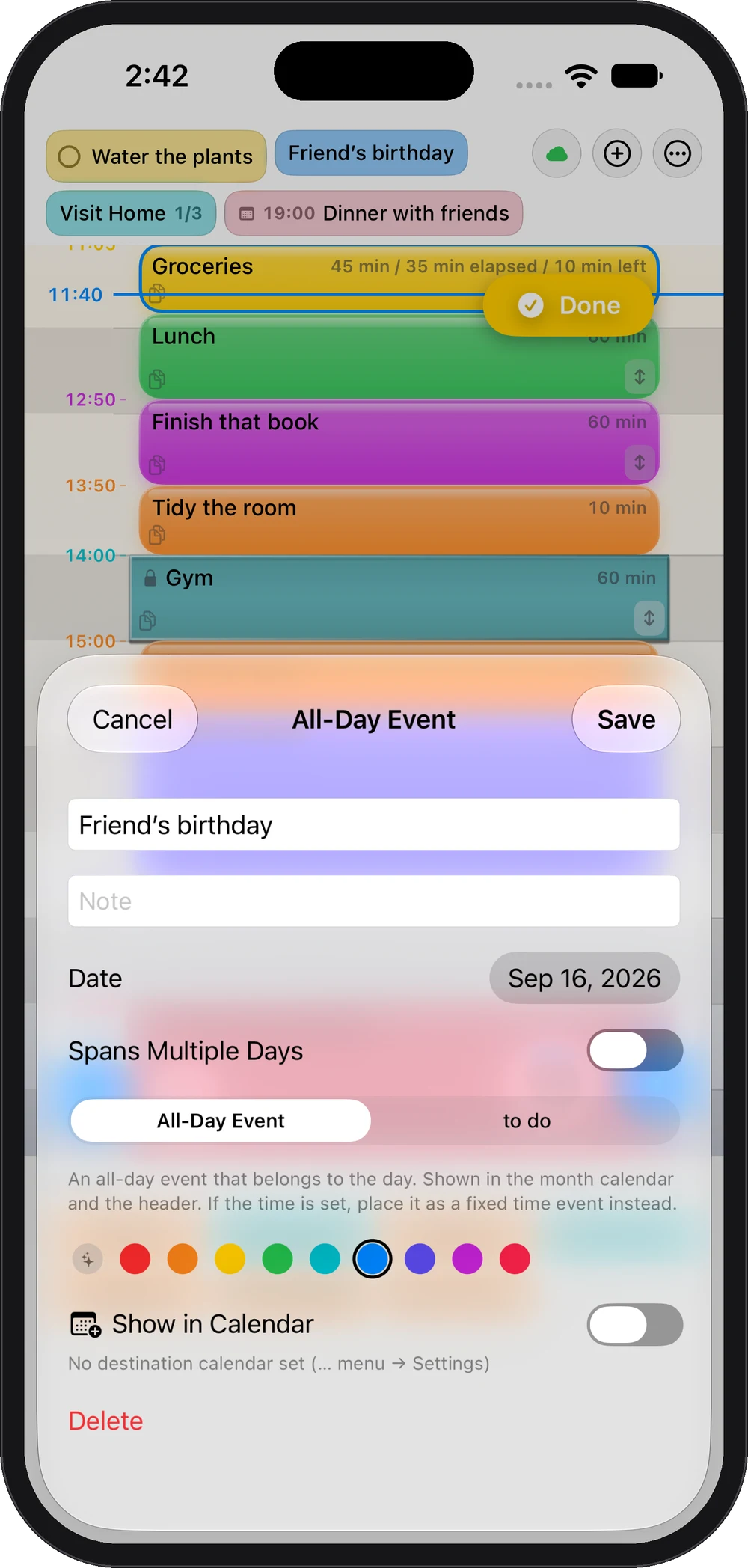 Day events & to-dos
