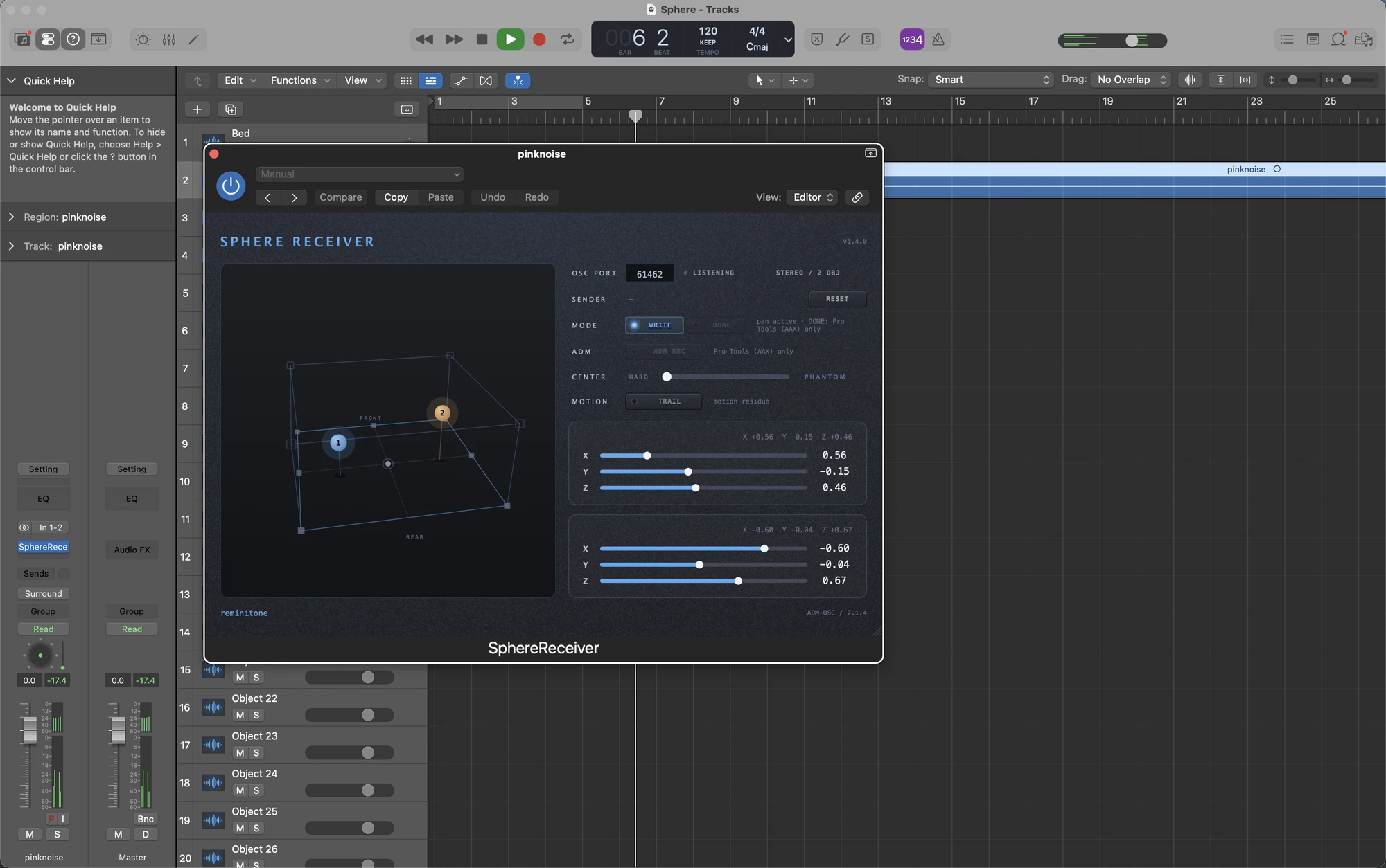 Logic Pro — insert it like a regular audio plug-in.